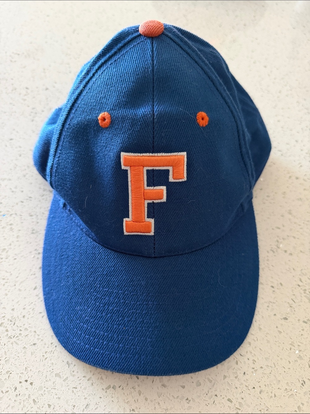 Early 2000s Florida Gators Fitted Hat 7 1/8 Blue Block F Top of the World